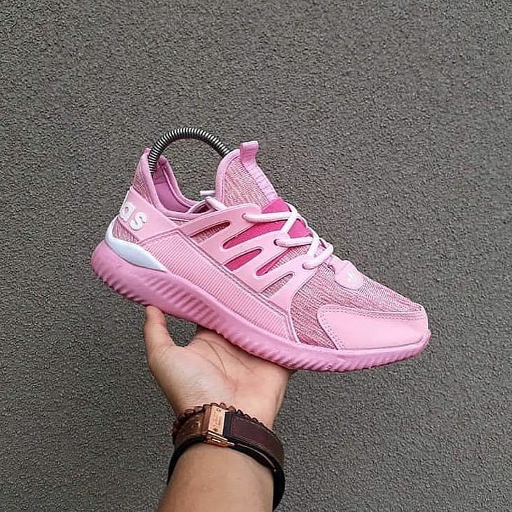 Sepatu Adidas Women Alphabounce Import Premium Sneakers Wanita Soft Pink Merah Muda Terlaris