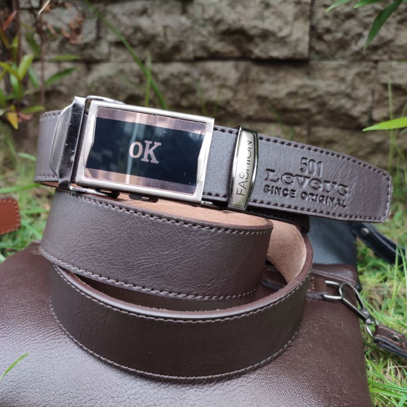 Jumbo | Gesper Pria Jepit Kulit Sintetis | Ikat Pinggang Pria Jumbo 145 High Quality | Sabuk Pria Favorit