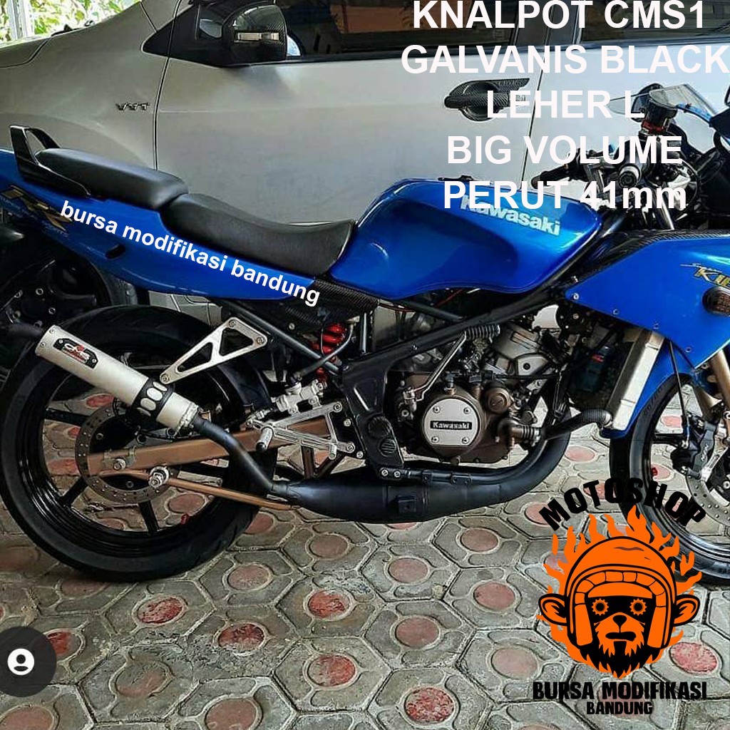 KNALPOT CMS1 CMS ONE NINJA R RR BIG VOLUME GALVANIS BLACK