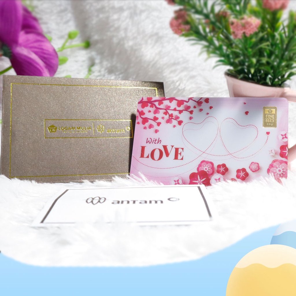 Emas Antam 0,5 Gram Gift Series - Gift Card With Love