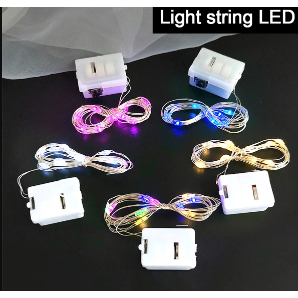 Lampu LED strip String TUMBLR Kawat Hias dekorasi Dengan Baterai Waterproof