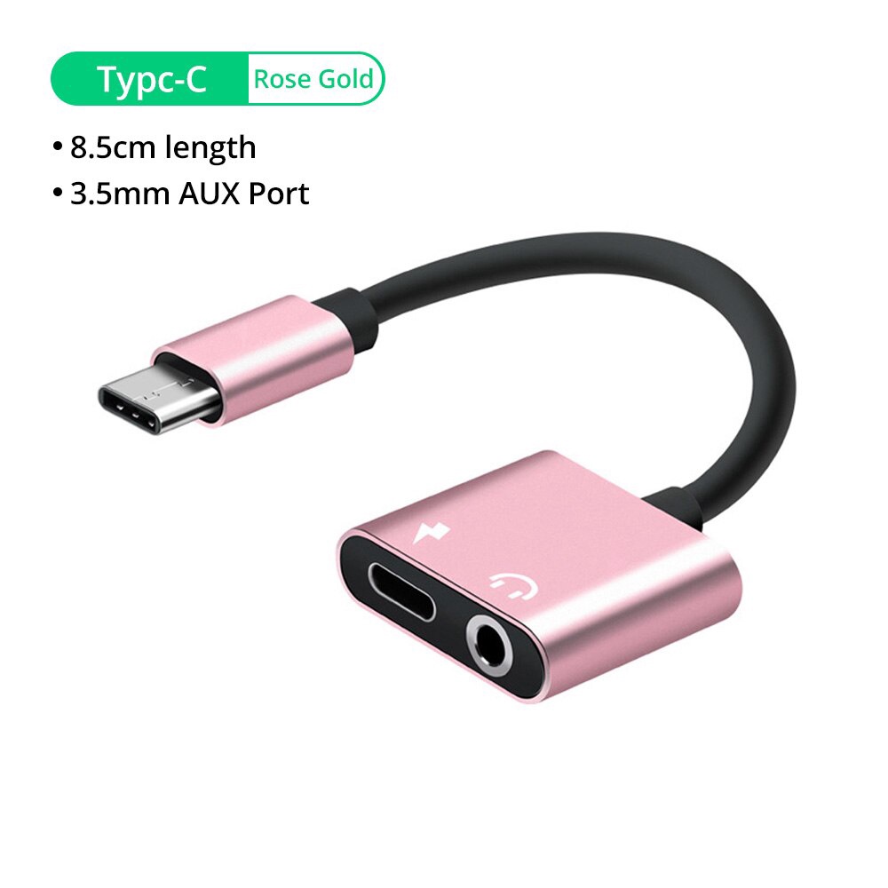 Converter Sambungan Tipe C To 3.5mm Jack Earphone And Charging USB Type C