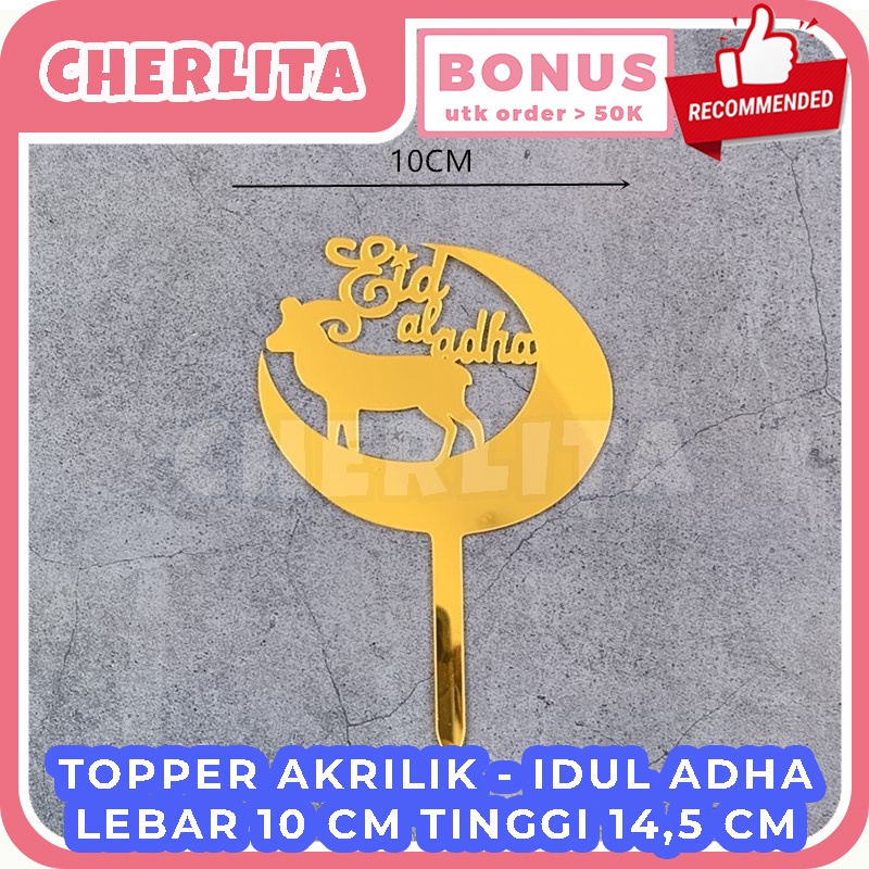 Cake Topper Idul Adha Idul Fitri Clay Eid Mubarak Handmade Premium Hiasan Kue