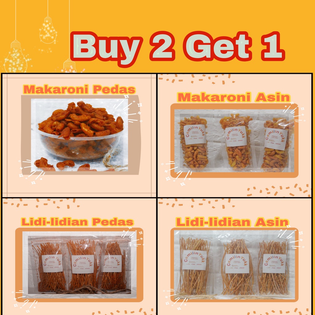 

makaroni cemilinyukkkk, PROMOO!!! Buy 2 get 1.