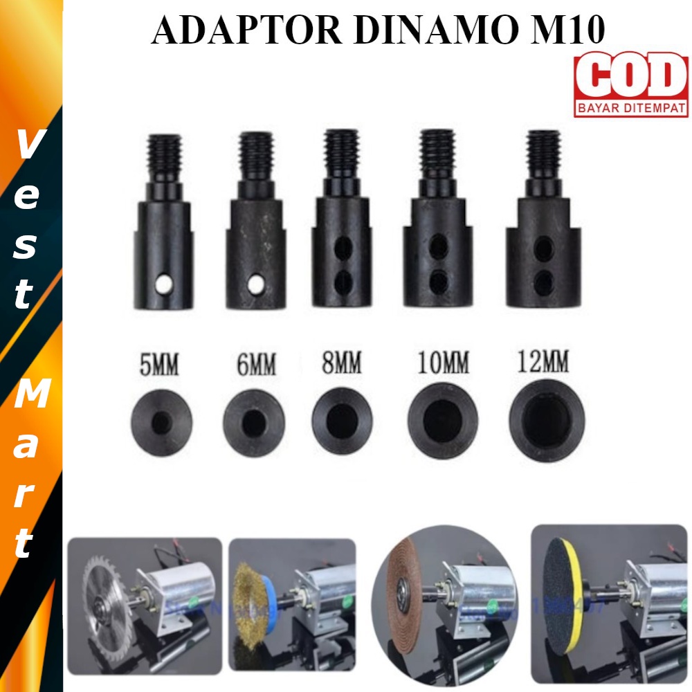 ALAT PEMOTONG KONEKTOR STEKER, ALAT PEMOTONG ADAPTOR 5MM/8MM/10MM/12MM SHANK M10 ARBOR
