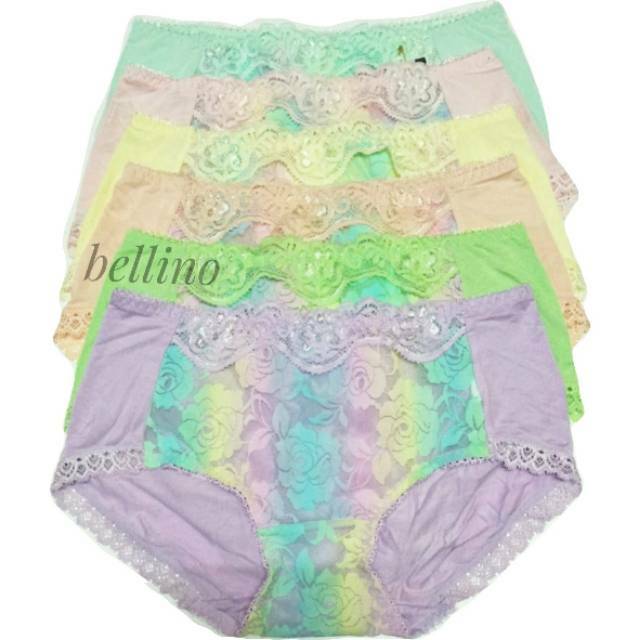 CD Wanita Renda Pelangi Super Soft / Celana Dalam Renda Cewek Super Lembut By Belbra