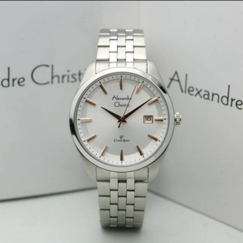 ALEXANDRE CHRISTIE AC8635 SILVER PRIA.ORIGINAL GARANSI RESMI 1TAHUN