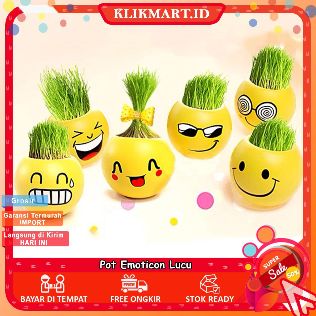 Km 196 Pot Bunga Karakter Mini Motif Emoticon Lucu Untuk Dekorasi Rumah Pot Emoticon Shopee Indonesia