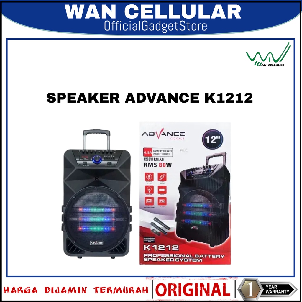 Jual SPEAKER BLUETOOTH MEETING ADVANCE K1212 PORTABLE 12"INCH