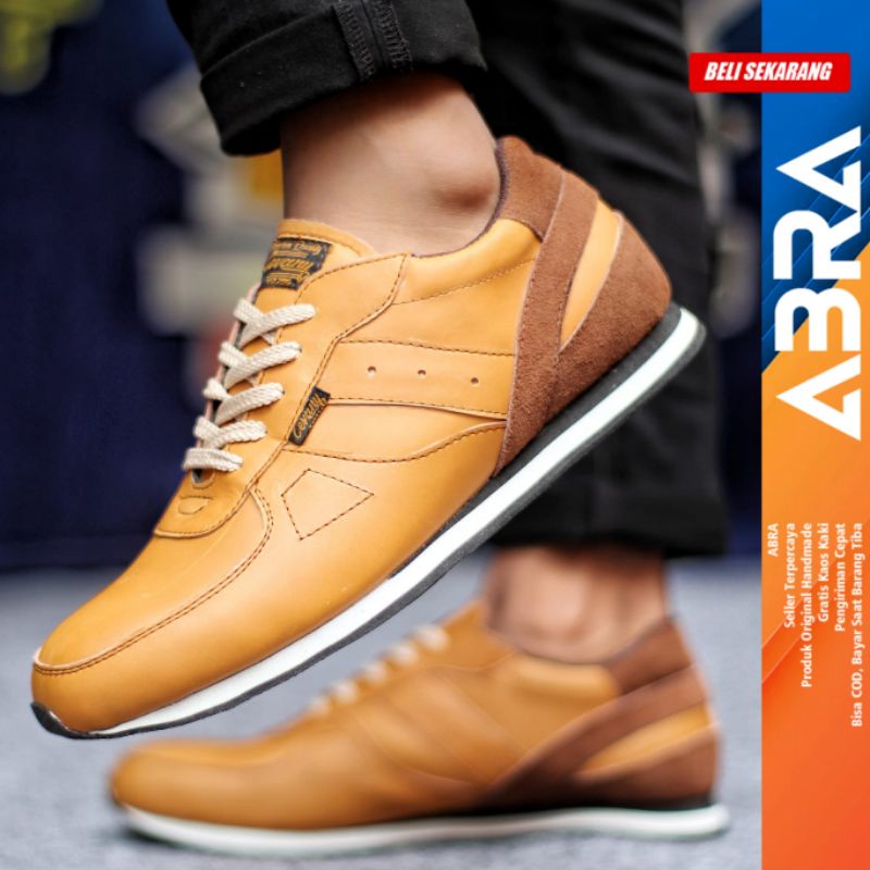 JELAL Sepatu Casual Sneakers Pria Kulit Original ABRA