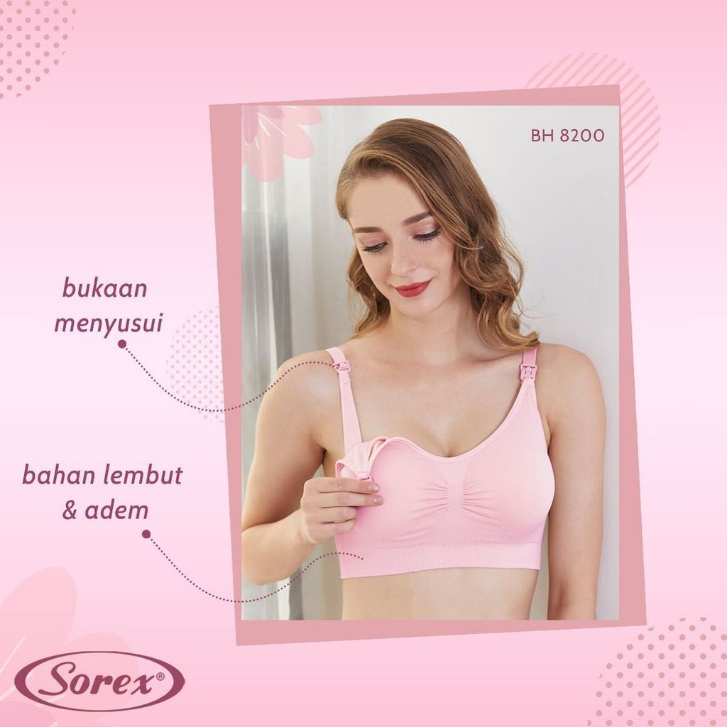 Sorex BH Menyusui Nursing Bra Seamless Tanpa Kawat Busa Sedang 8201 8200 Premium Original