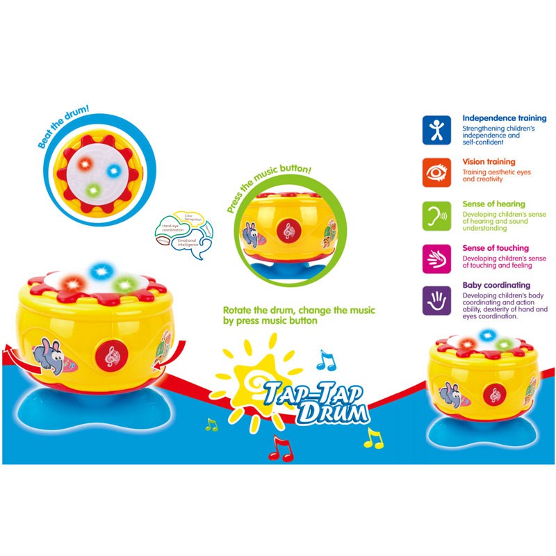 PLOOPY TAP TAP DRUM WITH MUSIC AND LIGHT / MAINAN ANAK