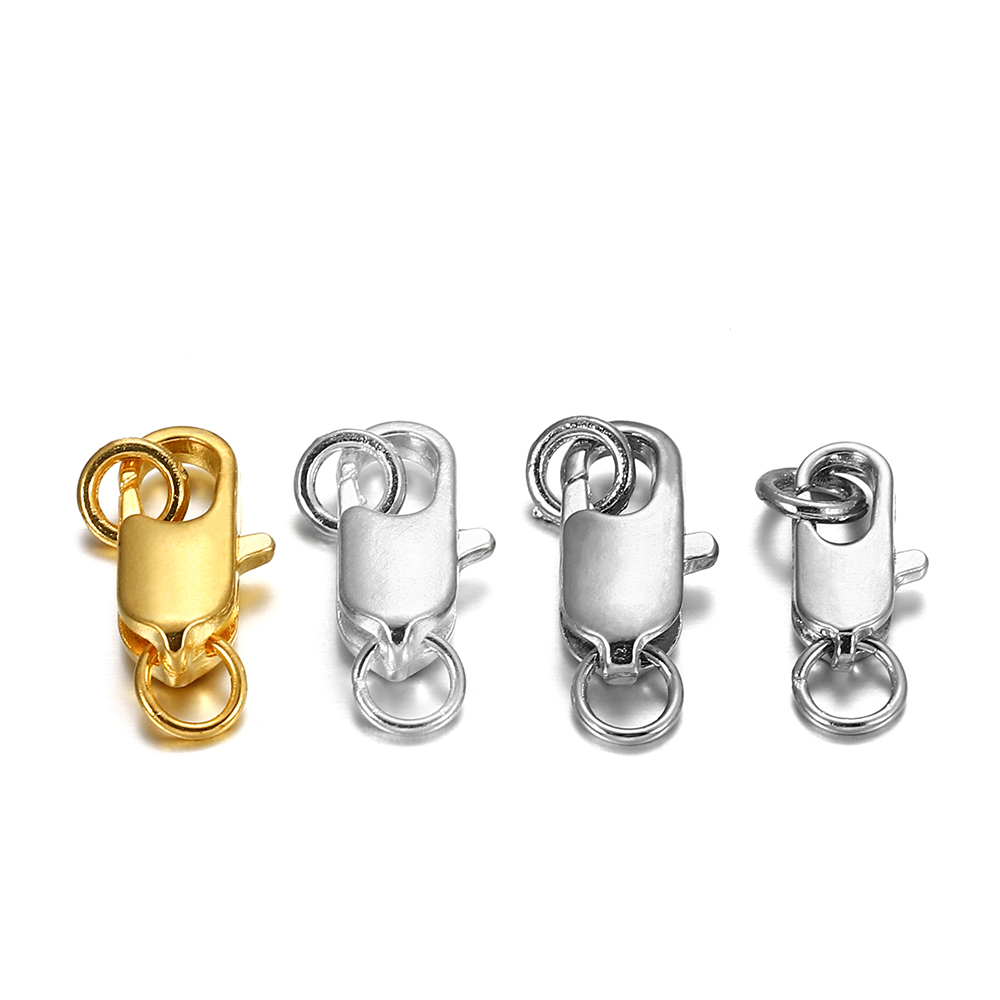 30pcs / Lot Kait Lobster Bahan Metal Warna Emas Ukuran 12 14mm Untuk Membuat Perhiasan Diy