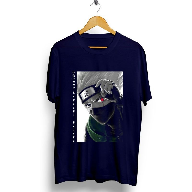 Fourfashion Kaos Pria Kaos Distro KAKASHI HATAKE NavyBlue CN890