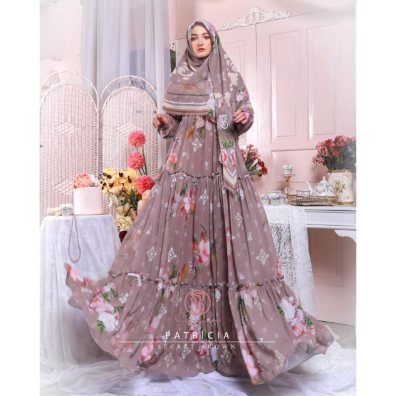 YS SIGNATURE / Patricia In Brown By Ys Signature/ set syari / syari elegant