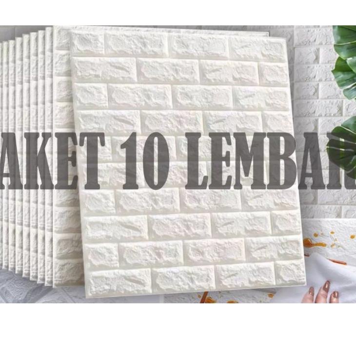 Hadir Terkeren Paket 10 Lembar Wallpaper BrickFoam 70x38cm Tebal 3mm