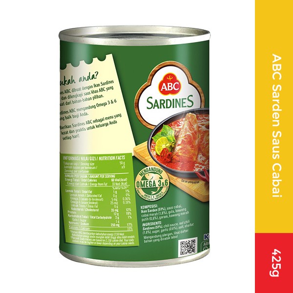 

ds20112s Abc Sarden Saus Cabai 425 G Xa20X1