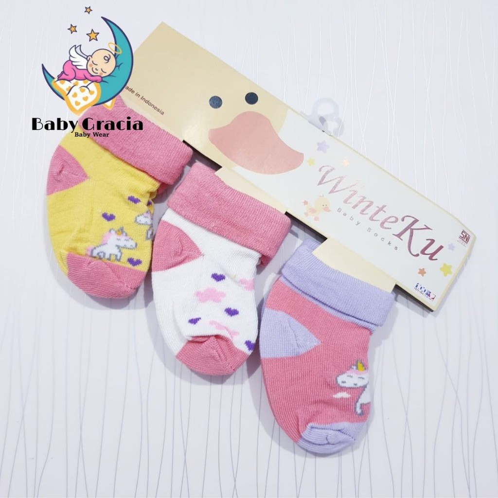 kaos kaki bayi motif lucu dan keren murah isi 3 pasang