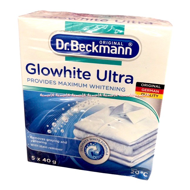 Dr Beckmann 5sheet Glowing White Ultra Provides Maximum Whitening Detergen Bubuk Untuk Baju Pakaian Putih Dr Beckman Glowingultra