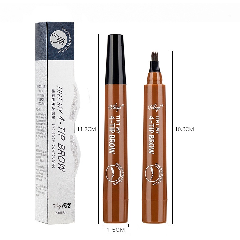 Pensil Alis Waterproof Dan Tahan 3D Eyebrow Pen Original 4 Warna Pencil Alis