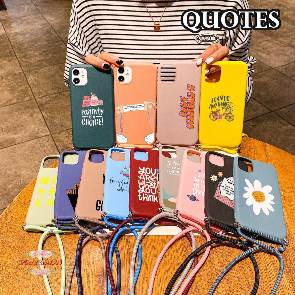 Softcase Slingcase Tali Lanyard Candy QUOTES Vivo V11 V15 V19 V17 S1 Z1 X50 Pro BC4625