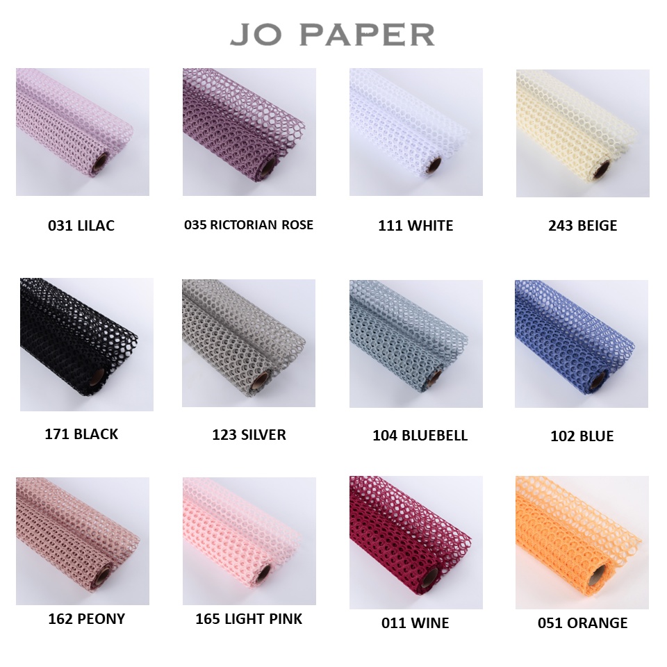 

Flower Wrapping Paper Jaring Bulat Korea / Polynet Bulat Mesh Roll / Kertas Buket Bunga Flst