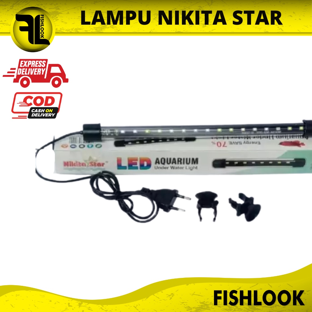 Lampu Aquarium 60cm Nikita star L500 L600 LED Lampu Celup aquascape