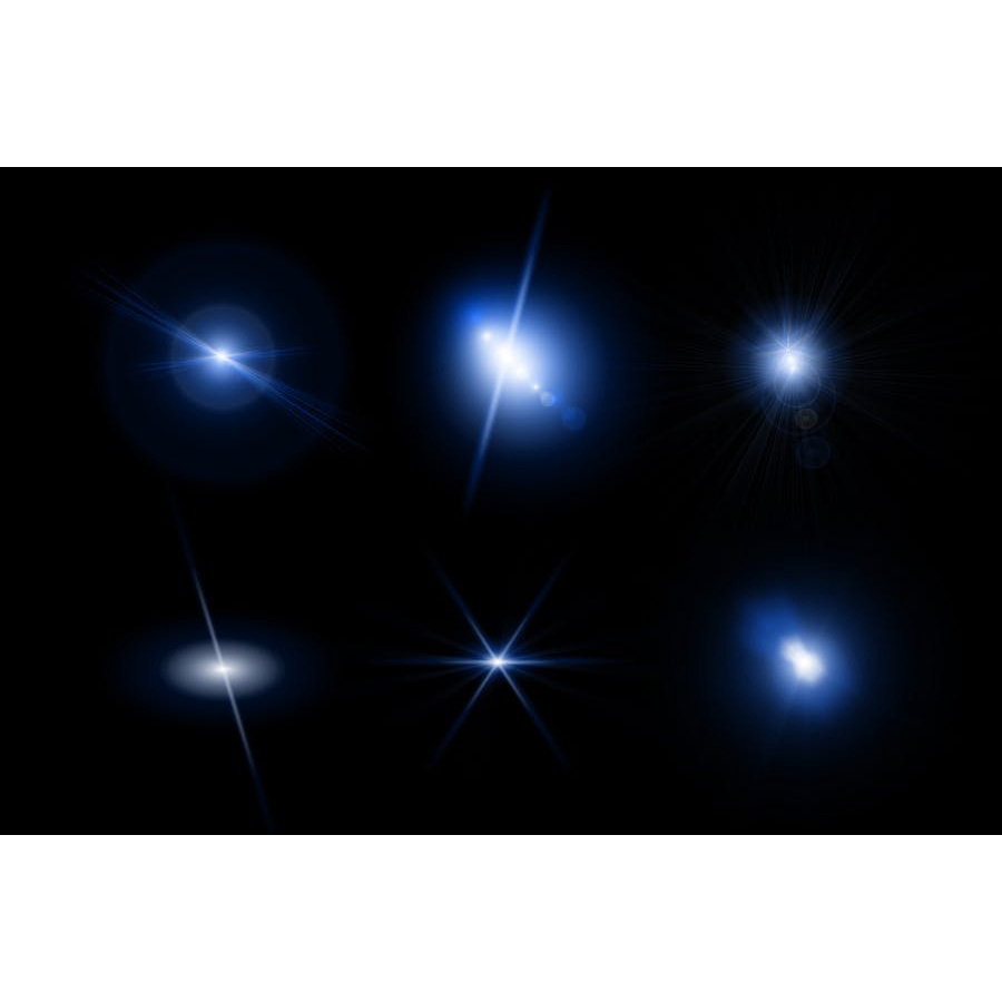 45 Lens Flare Stars - Photoshop Stamp Brushes