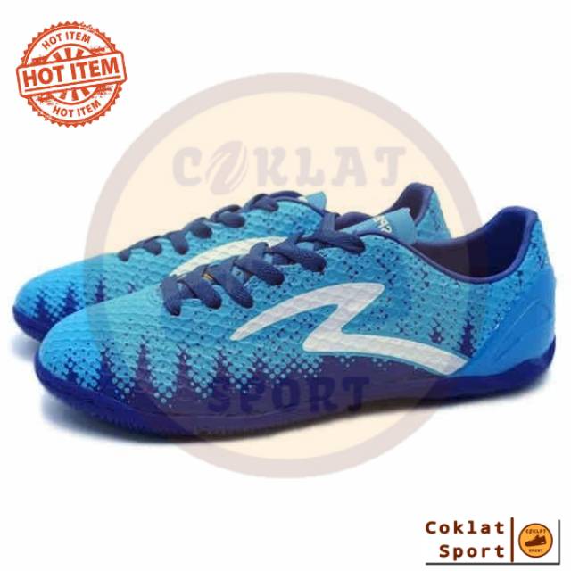 SEPATU FUTSAL - SPECS CYANIDE WILDCAT NAVY CIRRUS BLUE WHITE