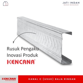 Jual KENCANA Kanal-C Usuk Baja Ringan Panjang 6 Meter C75 C80 | Shopee ...