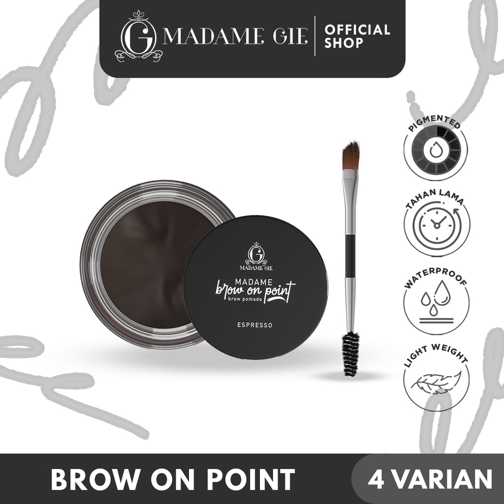 Madame Gie Madame Brow On Point – Make Up Eyebrow Pomade Cream Pensil Alis Waterproof
