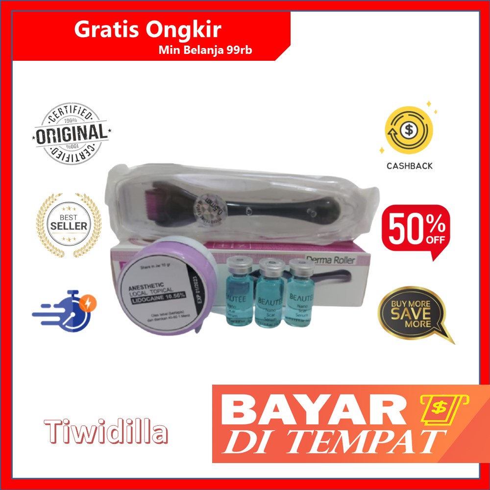 alat treatment wajah derma roller paket bopeng paket dermaroller treatment wajah serum dermaroller S