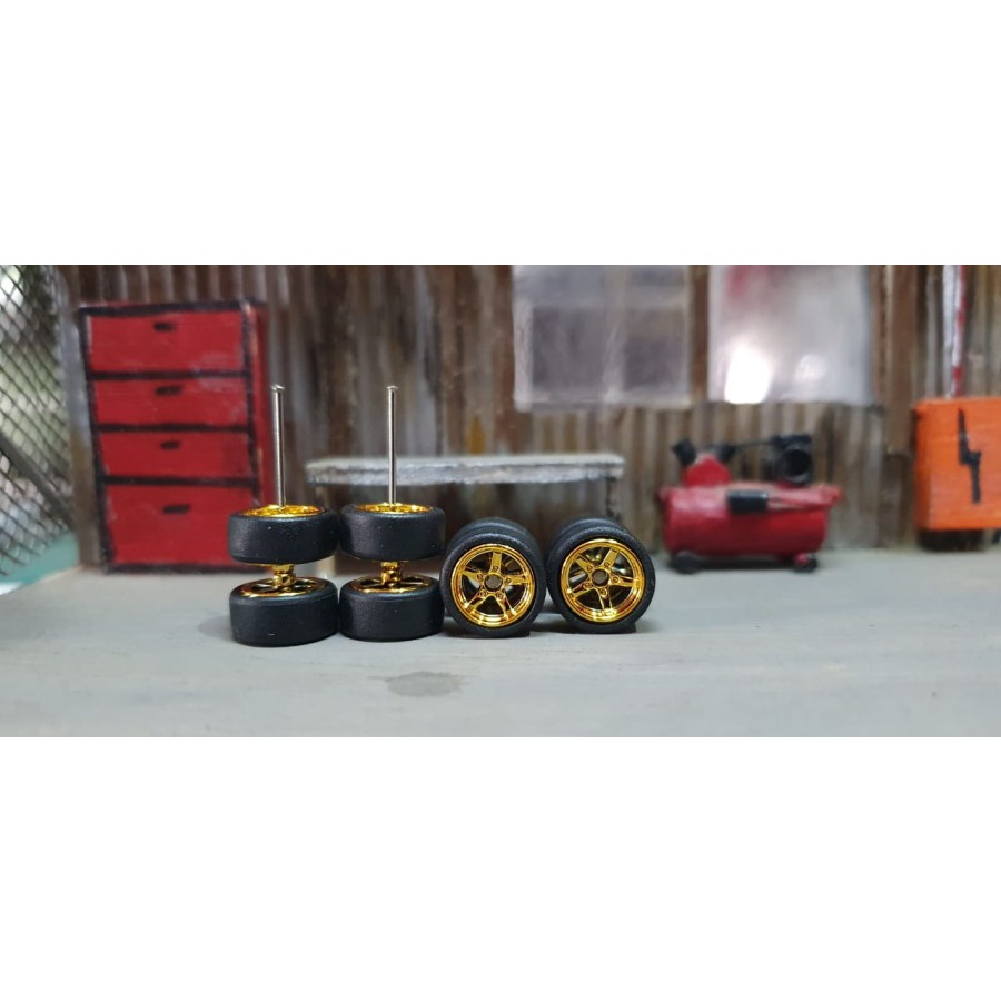 Ban Karet Hotwheels Spoke 5 Light Gold 10-10