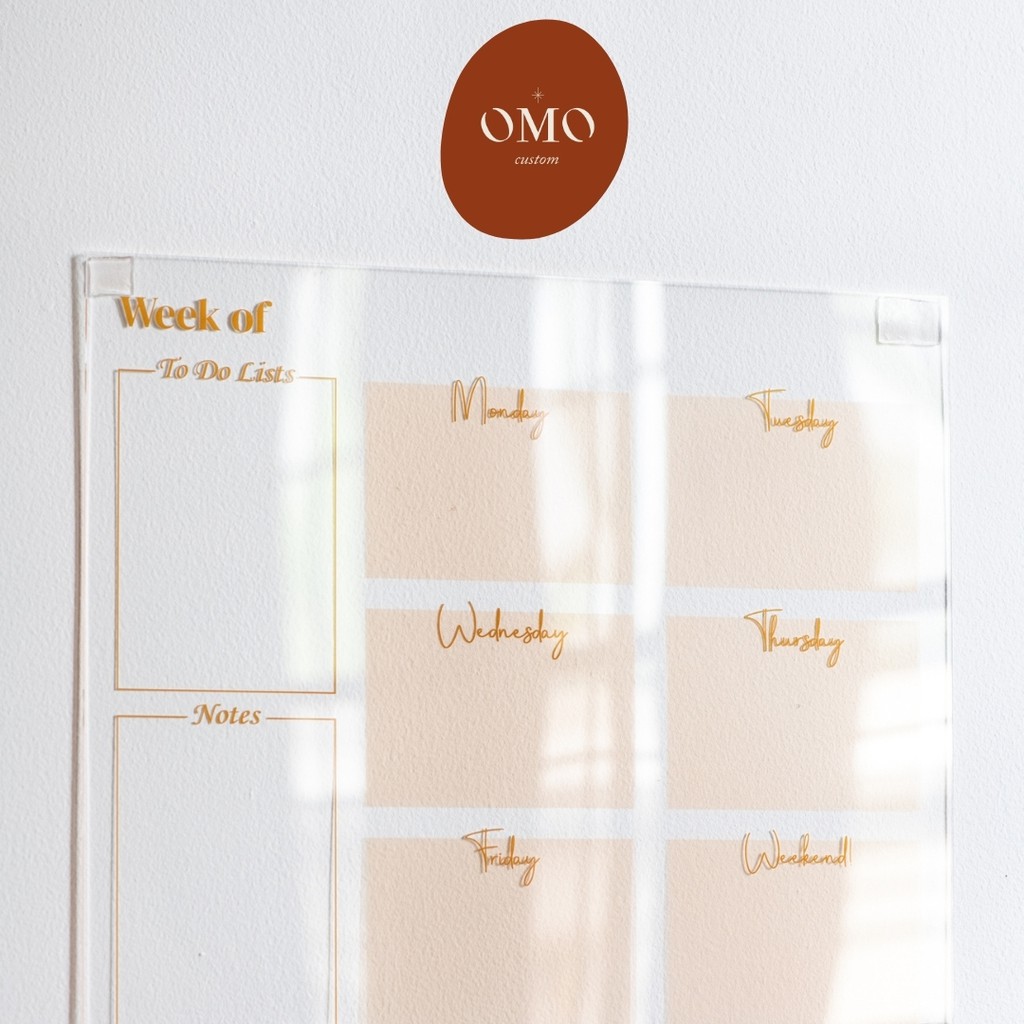 

Acrylic Weekly Planner GOLD