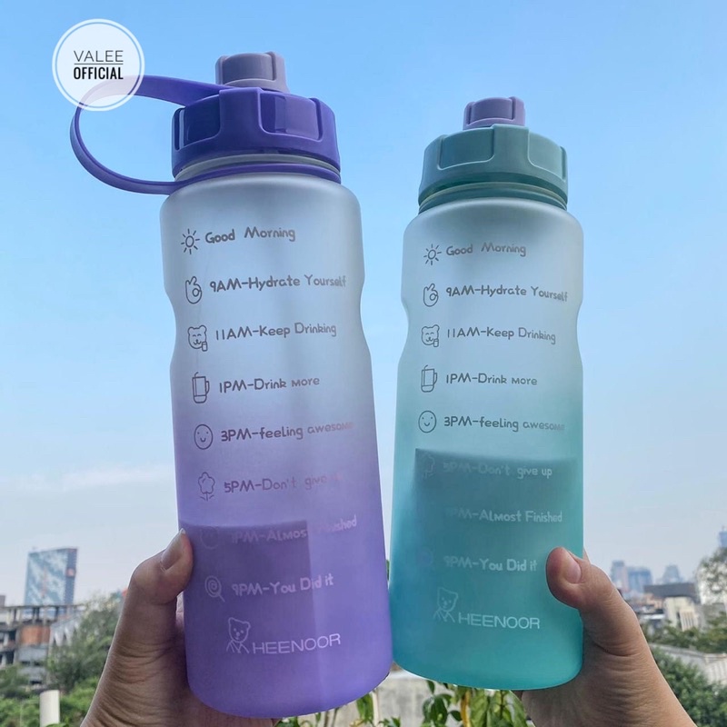 BOTOL MINUM AIR MOTIVASI PENANDA WAKTU TIMER JUMBO ORIGINAL ANTI PECAH 2000 ML BOTOL MINUM VIRAL