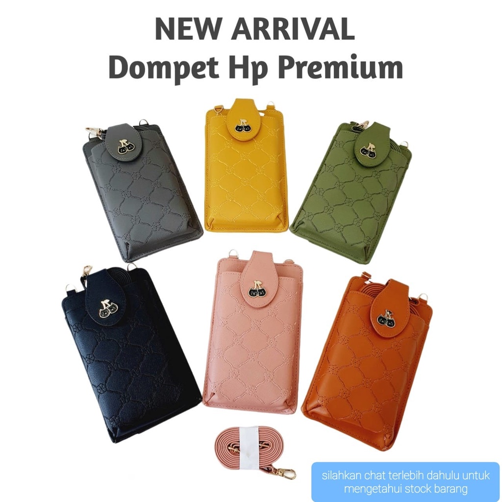 TAS DOMPET HP MINI TALI PANJANG SIMPLE WANITA SELEMPANG POLOS