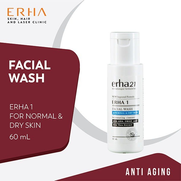 ERHA Facial Wash Sabun Wajah Untuk Kulit Normal Kering