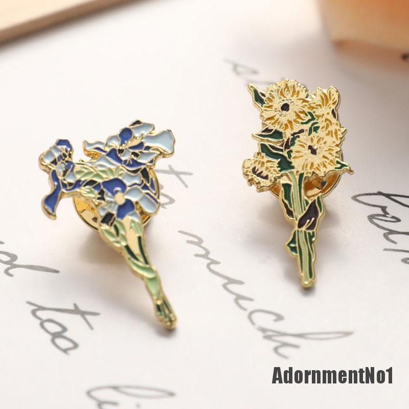 (Adornmentno1) Bros Pin Enamel Bentuk Bunga Matahari Untuk Aksesoris Tas / Pakaian