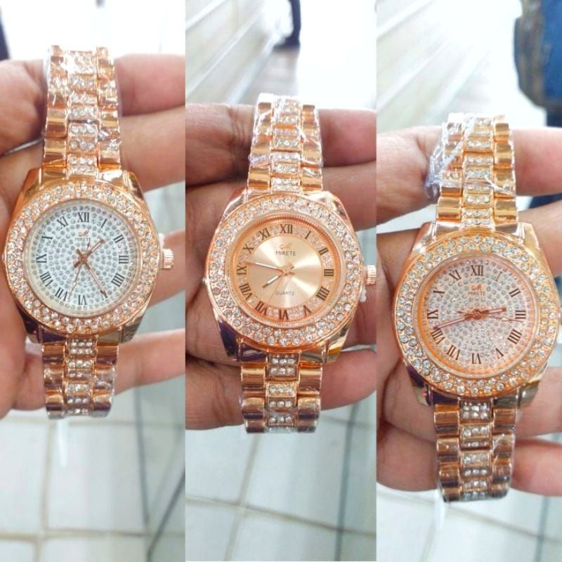 JAM TANGAN WANITA MOTIF PERMATA MIRETE ORIGINAL