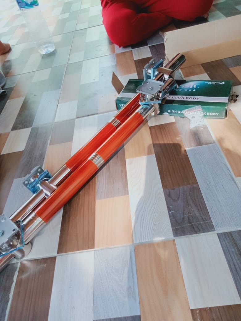 Gagang Pintu Rumah 60 Cm Dan 1 Set Body Kunci Tarikan Pintu Stainless Handle Minimalis