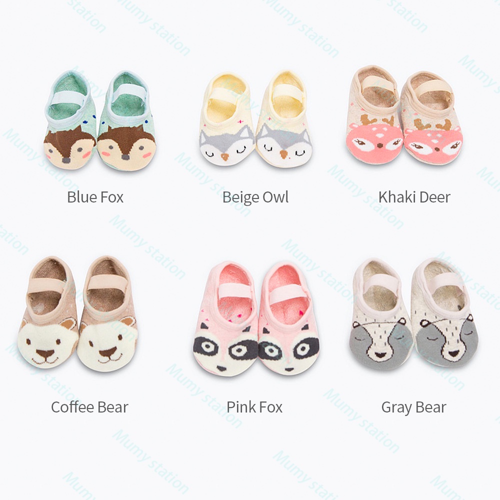 Mumystation  kaos kaki anak motif kartun hewan/kaos kaki bayi bahan katun