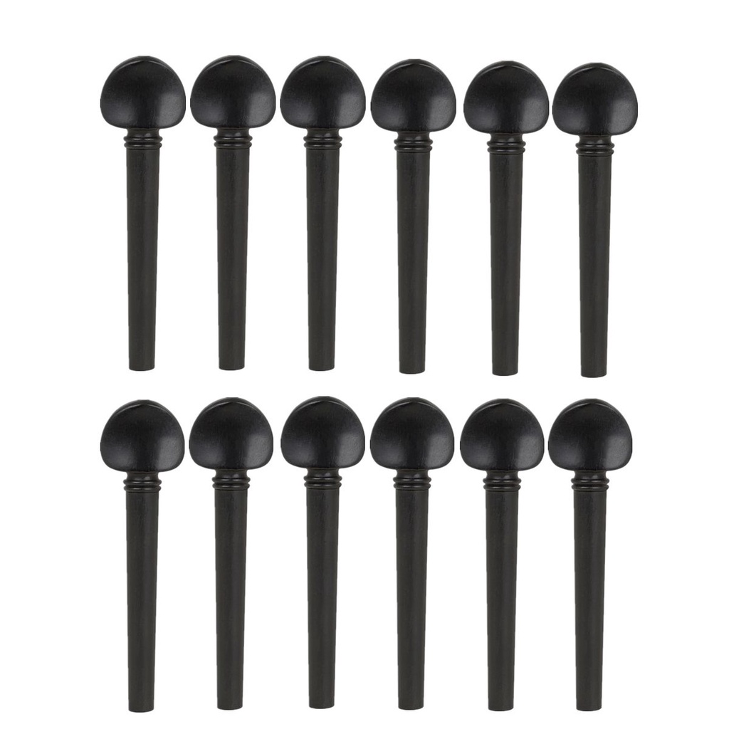 12pcs / set Tuning Peg Oud Ebony String Pengganti Untuk Aksesoris Alat Musik