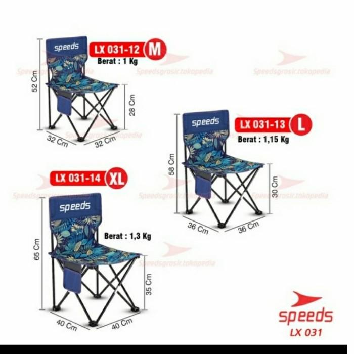 Kursi | Kursi Lipat Outdoor Portable Kursi Camping Speeds Ukuran M, L, Xl