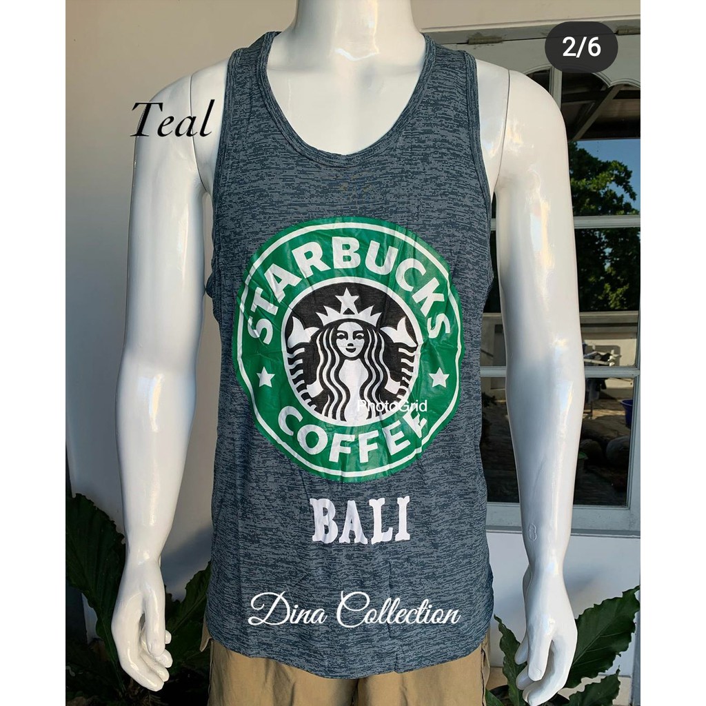 Baju singlet serat Starbuck bali kaos oblong