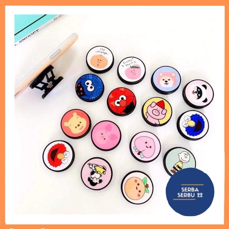 Popsocket HP NEW COLLECTION ANTI GORES CARTOON LUCU SEMUA HANDPHONE