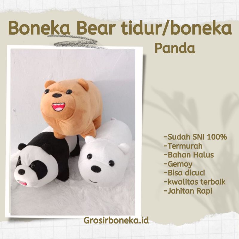 Boneka Bear Tidur/Lying We /Bear Bears /Lying Panda/ Boneka panda