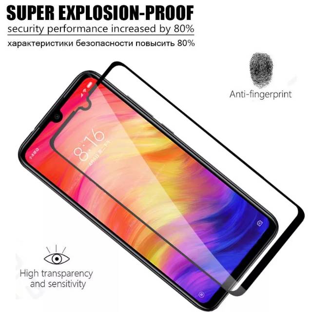 TG Redmi Note 7 Anti Gores Kaca Layar dan Kamera Screen Protector Xiaomi Redmi Note 7 High Quality