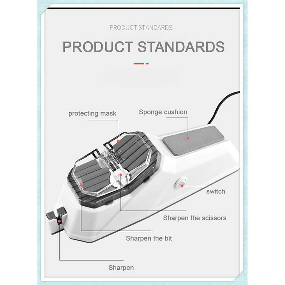 TD-AI JINJIU Pengasah Pisau Elektrik Knife Sharpener - JJ-1
