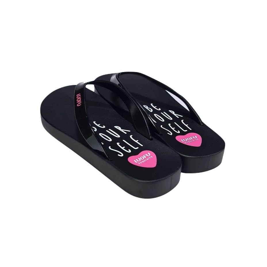 LUOFU ORIGINAL jelly sandal karet empuk murah jepit wanita import sendal cewek F2318E04S