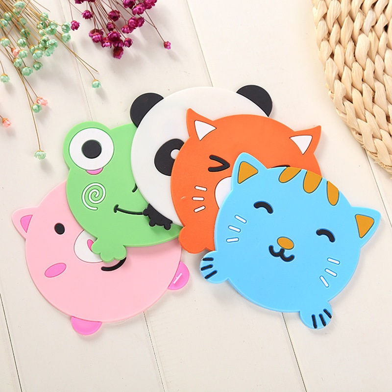 Silicon Drink Coaster / Tatakan Gelas Cangkir Imut Silikon